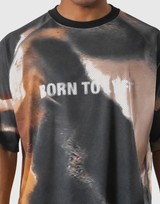 BTL Graphic Mesh T-Shirt - Brown