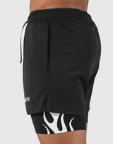 Layered Stretch Shorts - Black Special