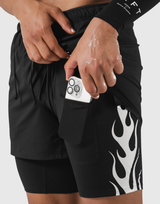 Layered Stretch Shorts - Black Special