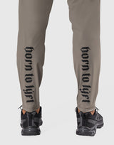 Calf Logo Stretch Slim Straight Pants - Beige