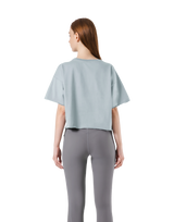 Old Logo Wide Cropped T-Shirt - L.Blue