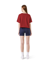 Old Logo Wide Cropped T-Shirt - Red