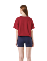 Old Logo Wide Cropped T-Shirt - Red