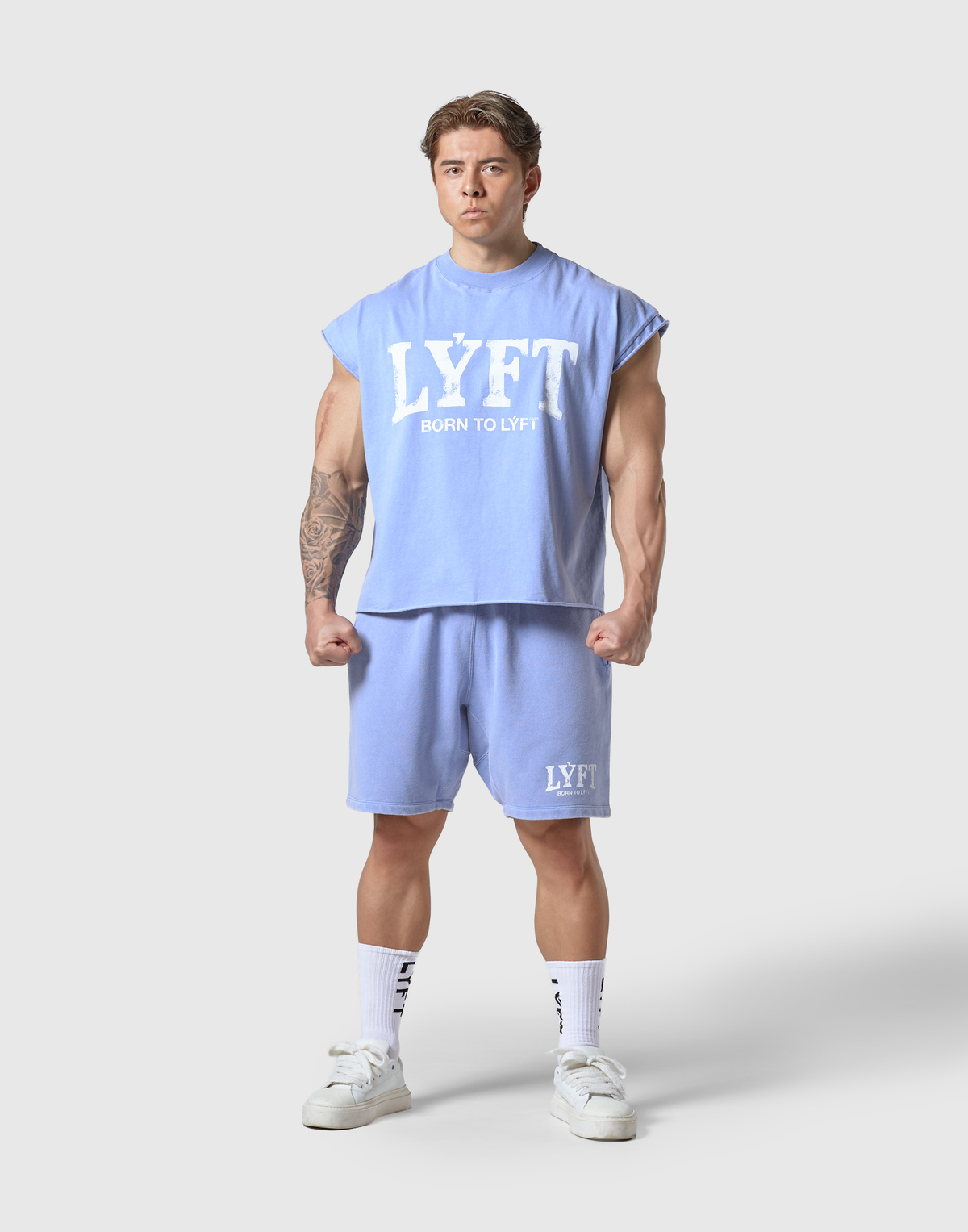 LÝFT Cut-Off Vintage Box Tanktop - Blue