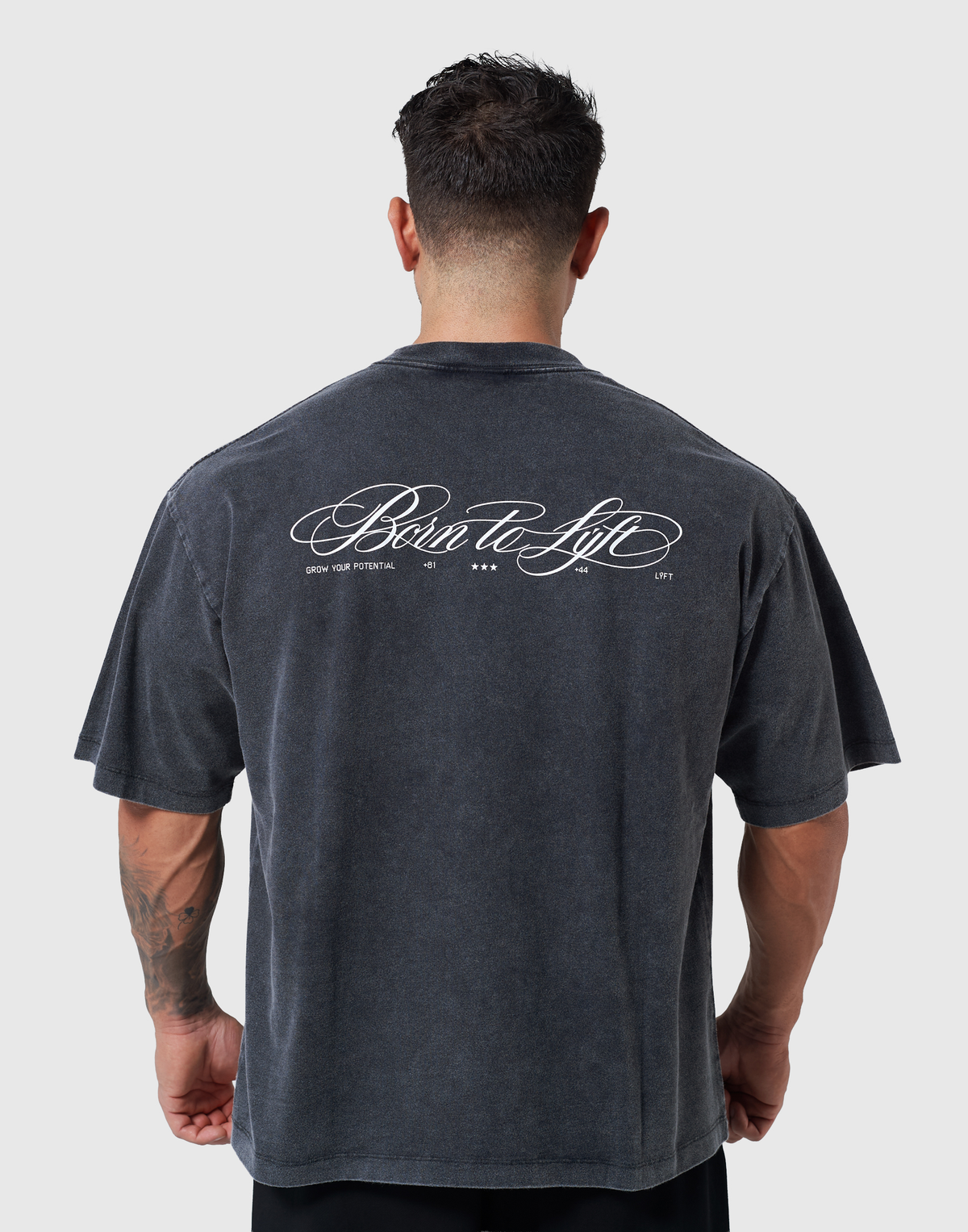 One Point Panther Vintage Big T-Shirt - Black