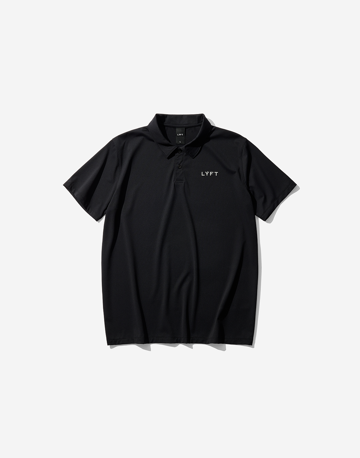 LÝFT Nylon Polo Shirt - Black