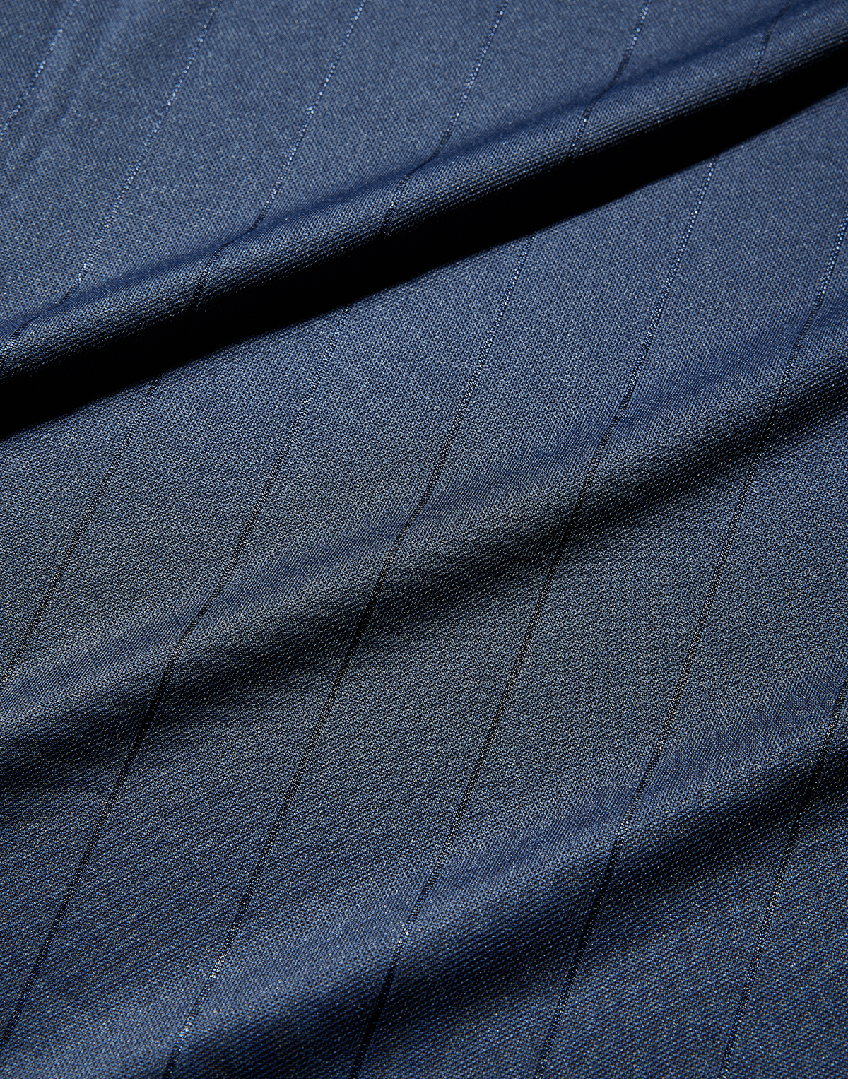 Pinstripe Emblem Shorts - Grey