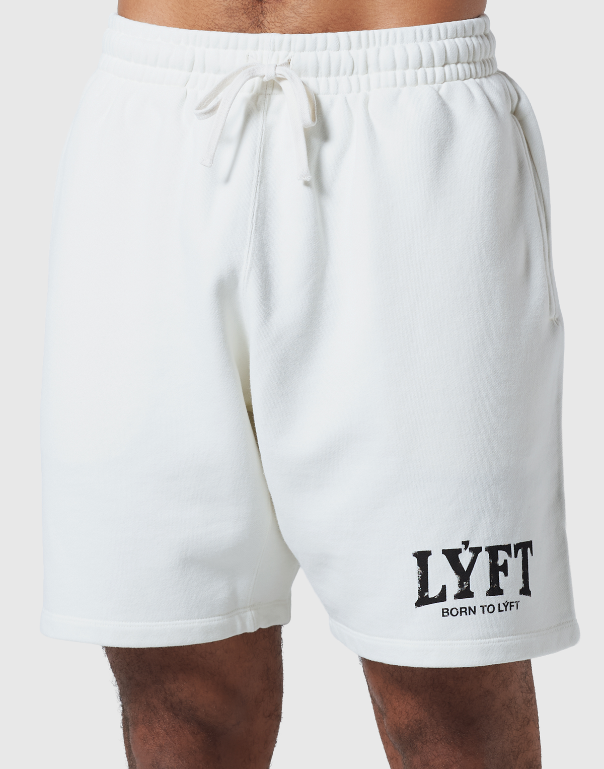 LÝFT Vintage Light Weight Sweat Shorts - Ivory