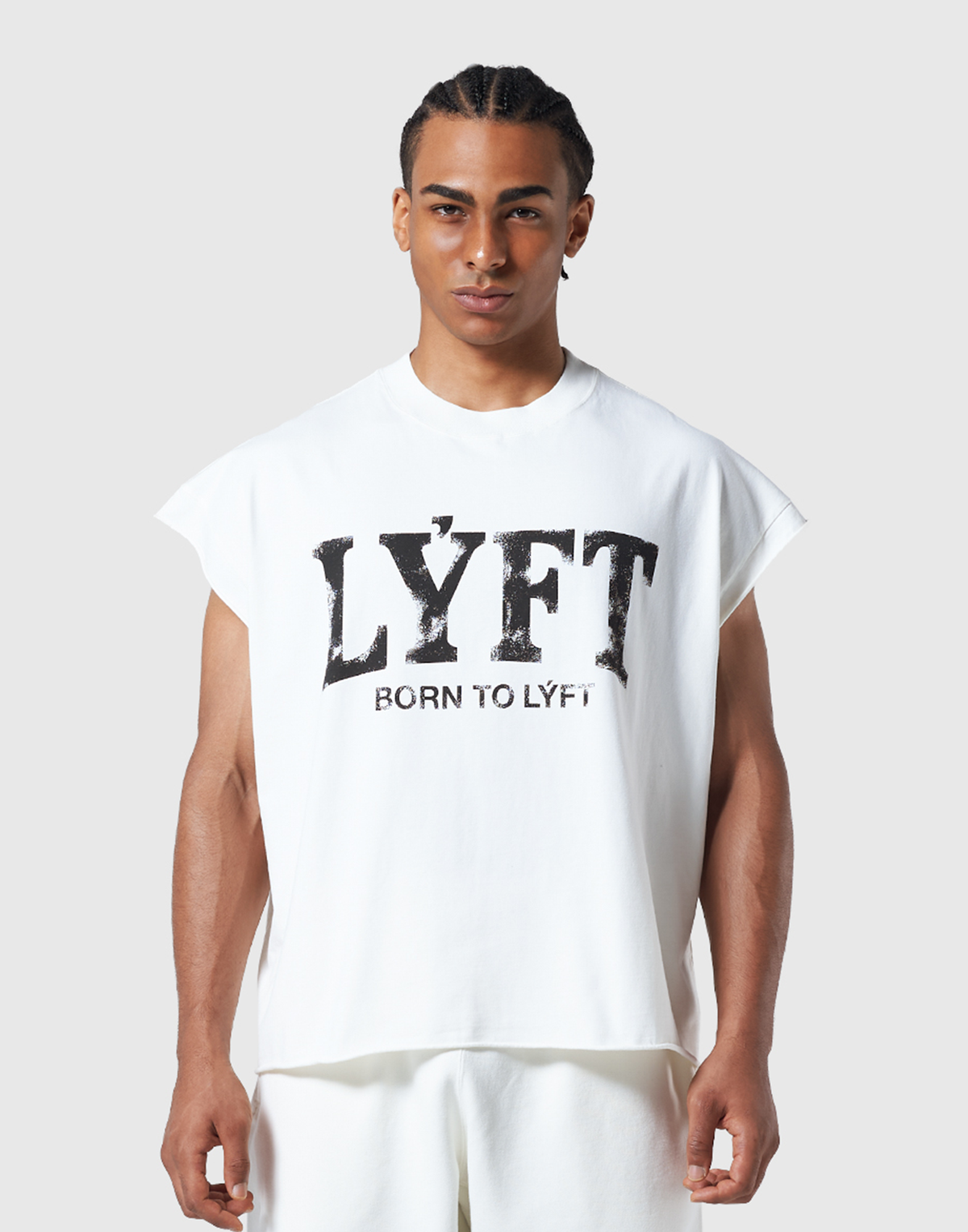 LÝFT Cut-Off Vintage Box Tanktop - Ivory