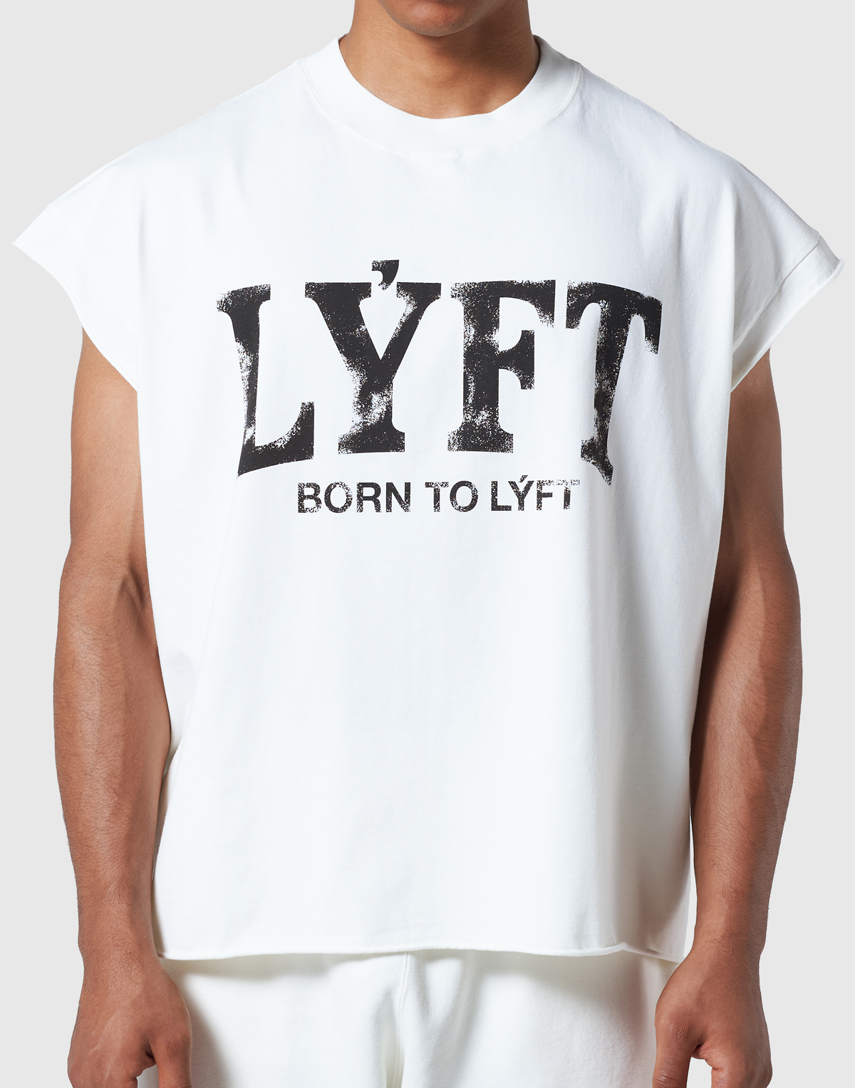 LÝFT Cut-Off Vintage Box Tanktop - Ivory