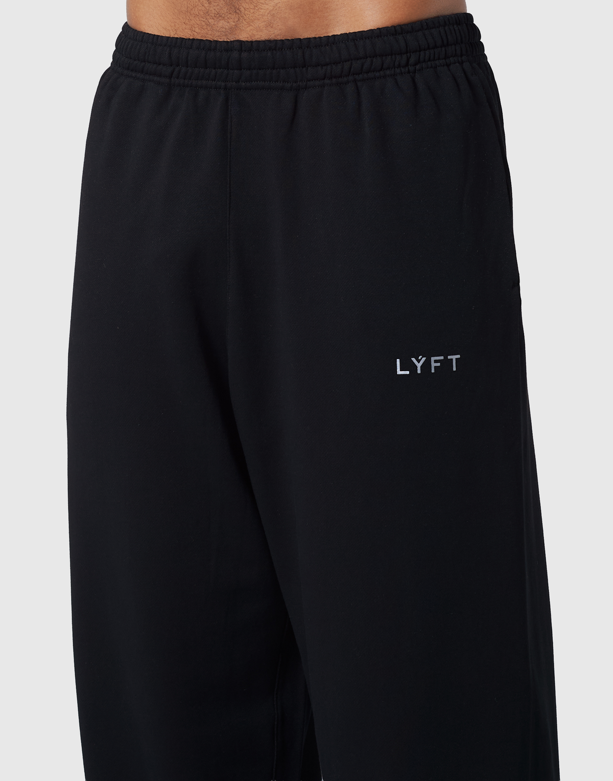 Light Weight Sweat Wide Pants - Black