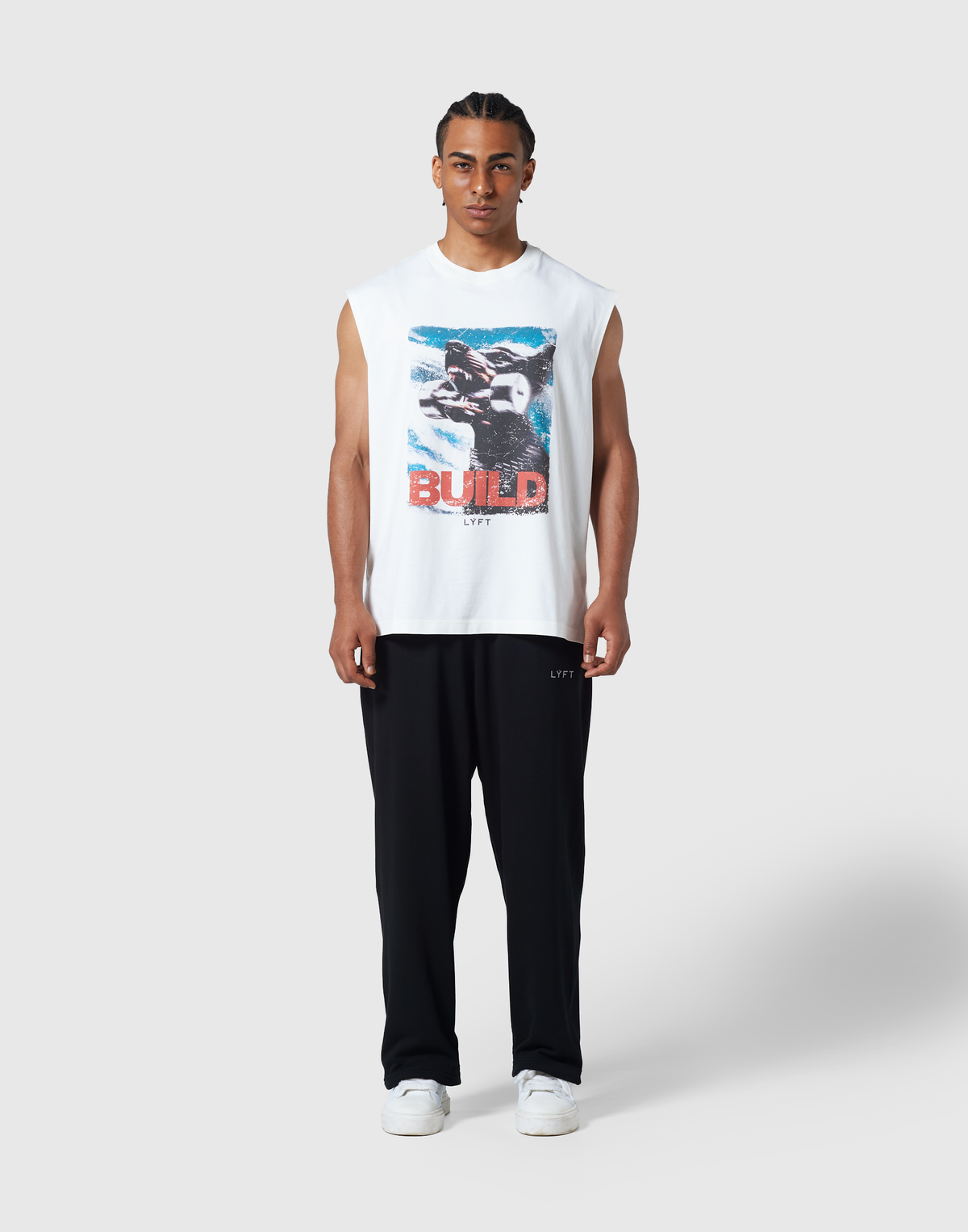 Light Weight Sweat Wide Pants - Black