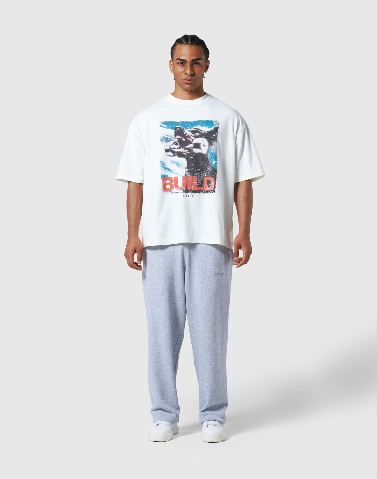Doberman Graphic Vintage Big T-Shirt - Ivory