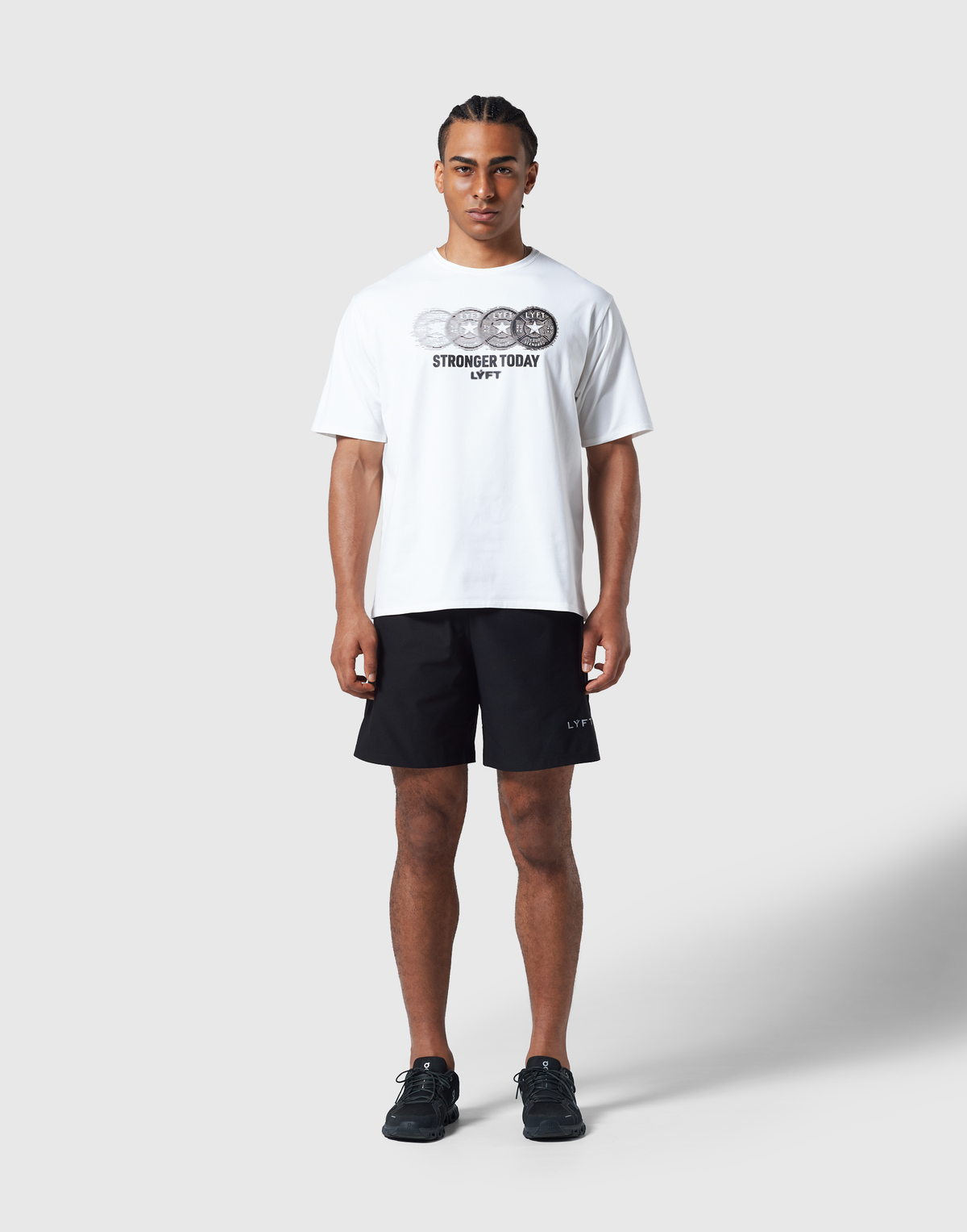 Extend Cotton Plate Star Graphic T-Shirt - White