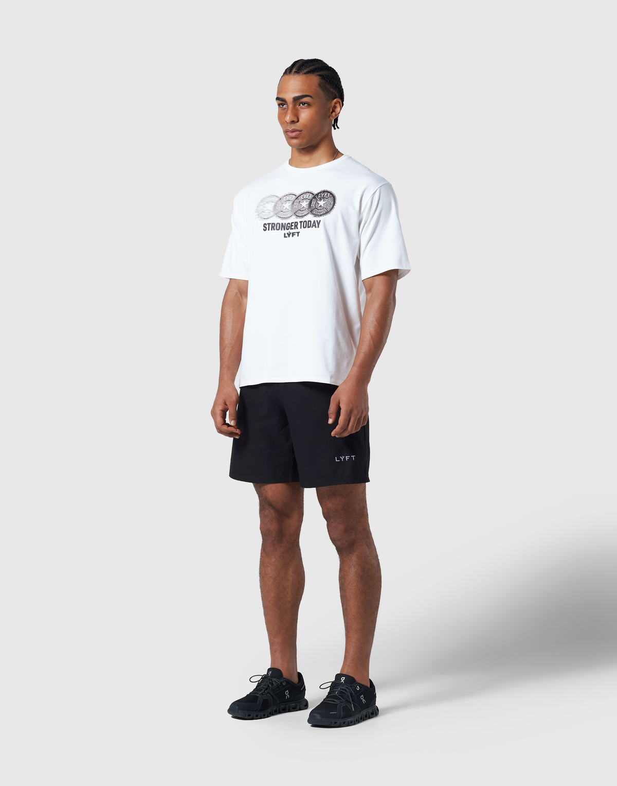 Extend Cotton Plate Star Graphic T-Shirt - White