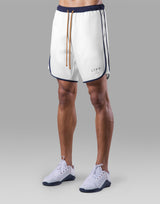 Stretch Seam Wide Shorts - White