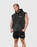 JP × UK Ring Vintage Armhole Hoodie - Black