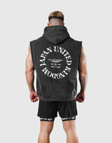 JP × UK Ring Vintage Armhole Hoodie - Black