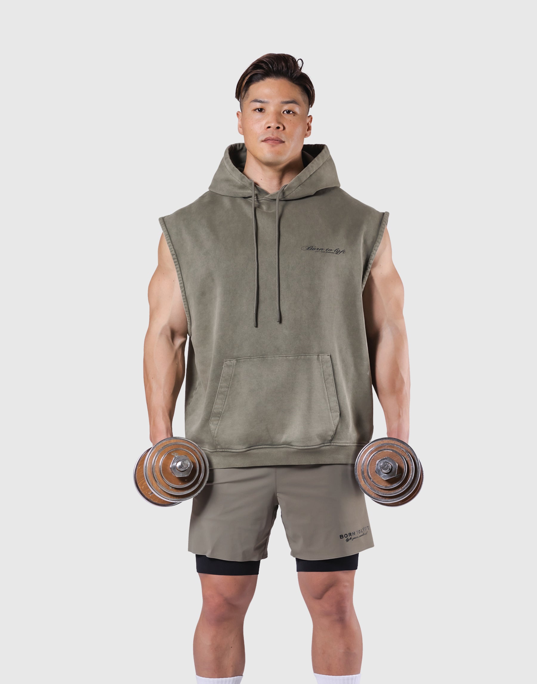 JP × UK Ring Vintage Armhole Hoodie - Khaki – LÝFT