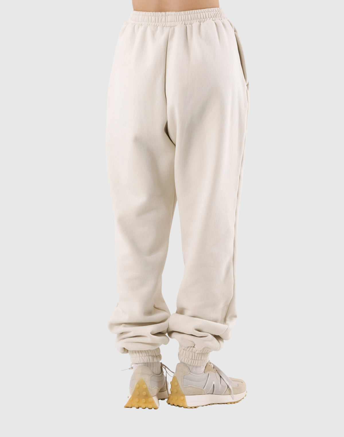 LÝFT Label Wide Sweat Pants - Ivory