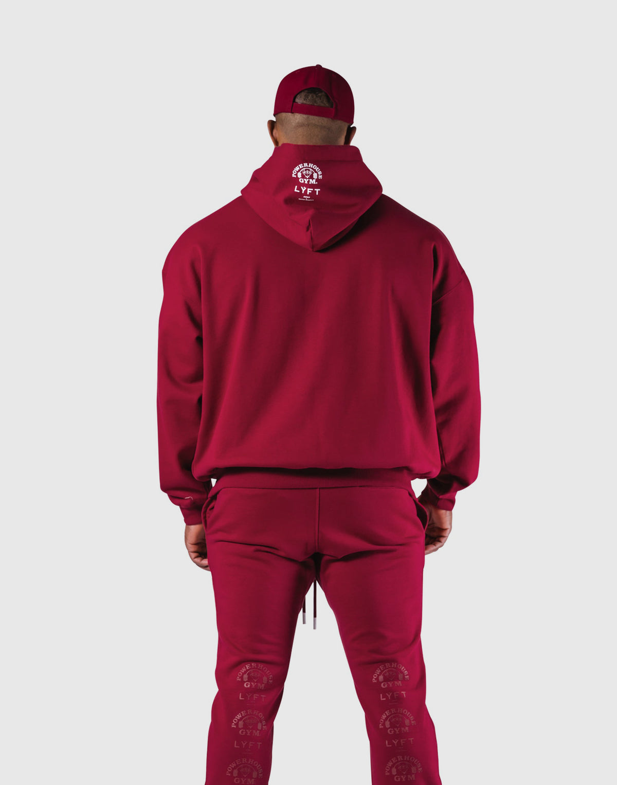 LÝFT × Power House Gym Oversize Sweat Hoodie - Red