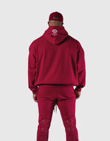 LÝFT × Power House Gym Oversize Sweat Hoodie - Red