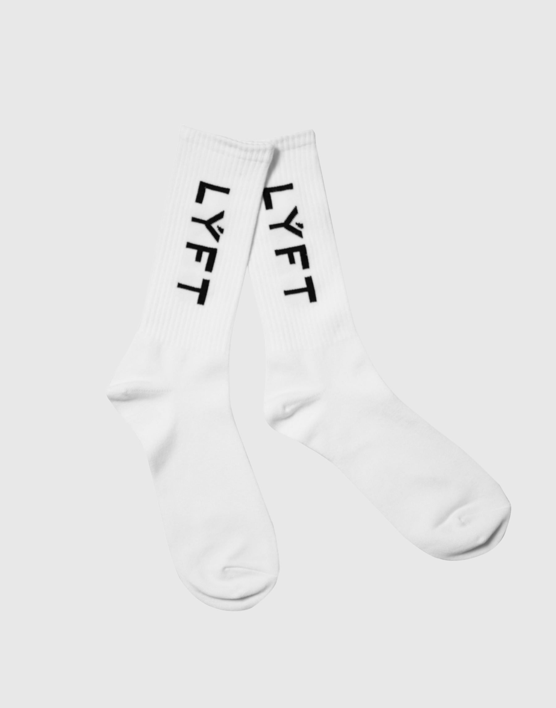 Side LÝFT Logo Socks - White Side LÝFT Logo Socks - White