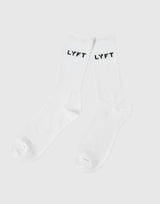 LÝFT Logo Standard Socks - White