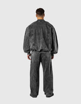 Vintage Sweat Bomber Jacket - Black