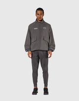 Basic Nylon Zip Up Jacket - D.Grey