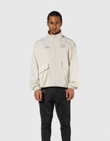 Basic Nylon Zip Up Jacket - Ivory