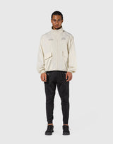 Basic Nylon Zip Up Jacket - Ivory
