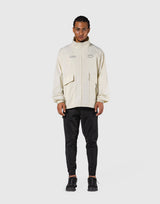 Basic Nylon Zip Up Jacket - Ivory