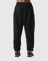 Relax Fit Loose Sweat Pants - Black