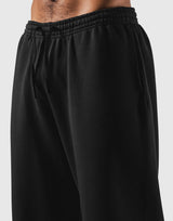 Relax Fit Loose Sweat Pants - Black