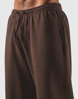 Relax Fit Loose Sweat Pants - Brown