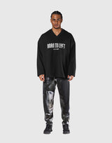 Oversize V-Neck Sweat Shirt - Black