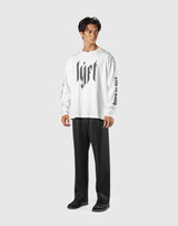 Born To LÝFT Vintage Graphic Big Long T-Shirt - White