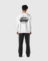 Born To LÝFT Vintage Graphic Big Long T-Shirt - White