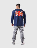 Classic Flag Long Sleeve Big T-Shirt - Navy