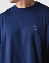 LÝFT Extra Big Long T-Shirt - Navy