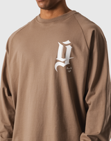 Old Ý Raglan Long Sleeve T-Shirt - Beige