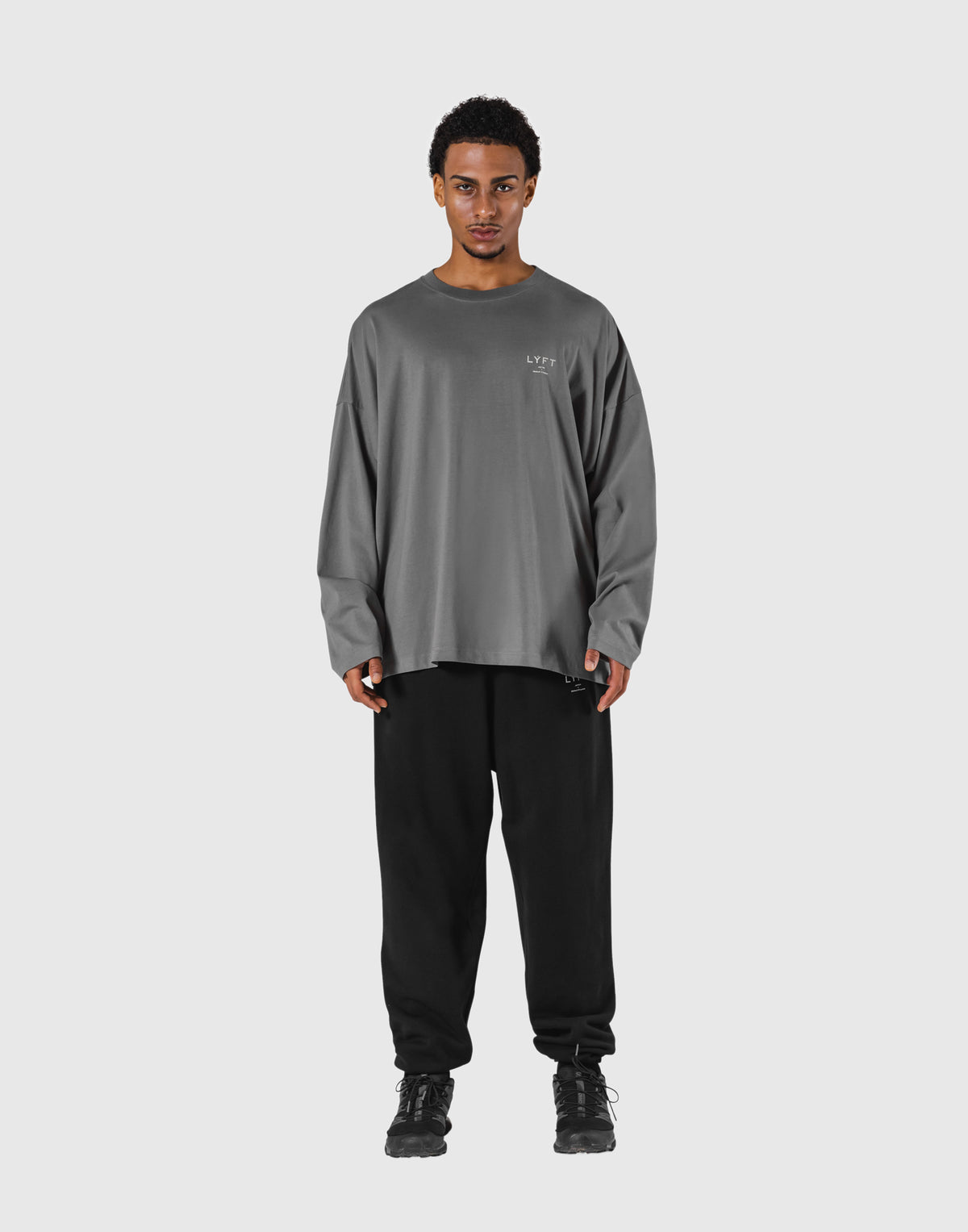 LÝFT Extra Big Long T-Shirt - D.Grey