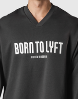 Oversize V-Neck Sweat Shirt - D.Grey
