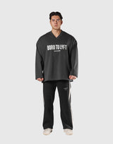 Oversize V-Neck Sweat Shirt - D.Grey