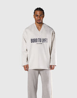 Oversize V-Neck Sweat Shirt - Ivory