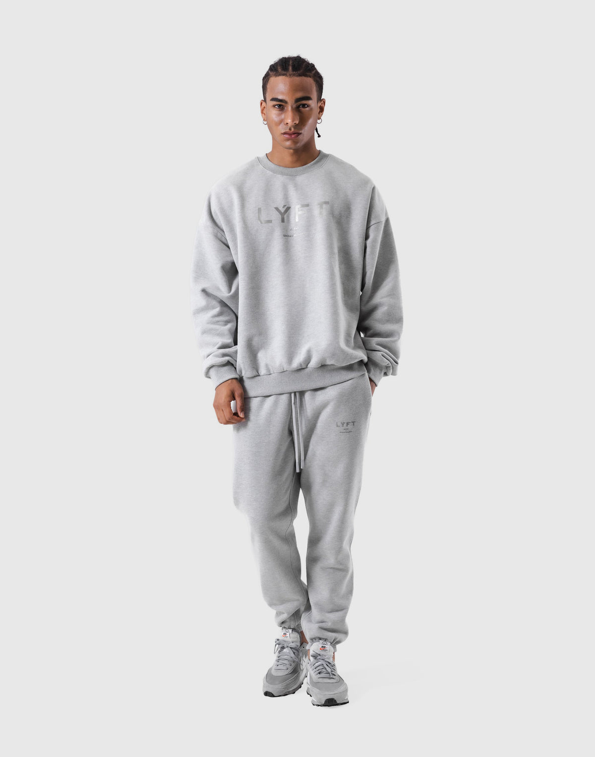 LÝFT Oversize Crew Neck Sweat - Grey