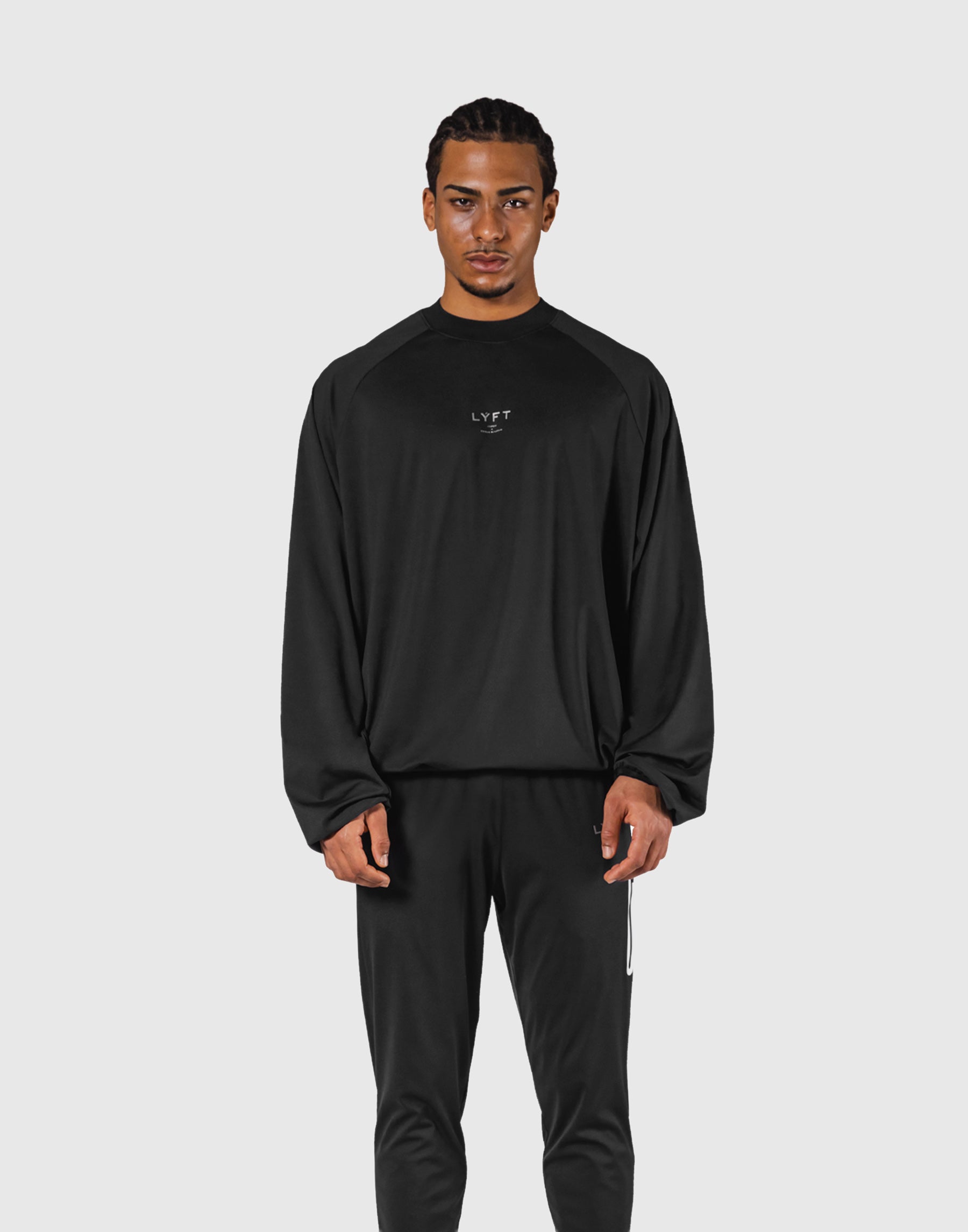 2Way Stretch Relaxed Pullover Tops - Black – LÝFT