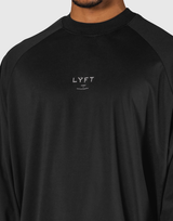 2-Way Stretch Relaxed Pullover Top - Black