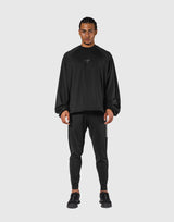 2-Way Stretch Relaxed Pullover Top - Black